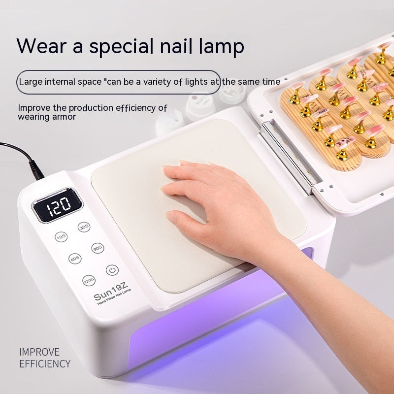 UV Nail Lamp - 180W Hand Pillow Manicure Machine with 63 LED Beads