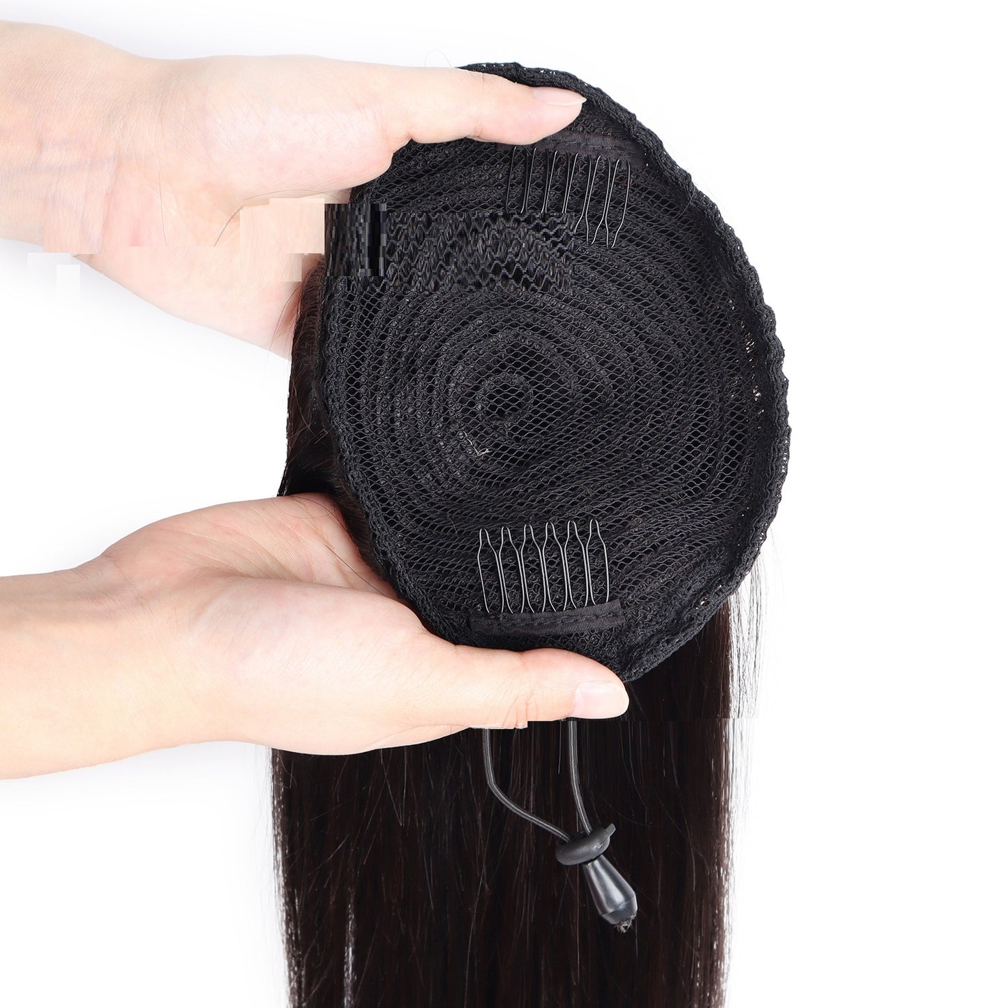 Drawstring Straight Hair Wig Ponytail - Real Human Hair Braids Extension