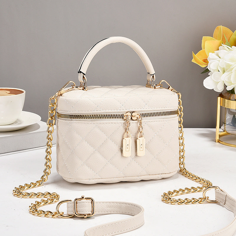 Fashion Tote Bag with Feather Detail - PU Leather Casual Handbag