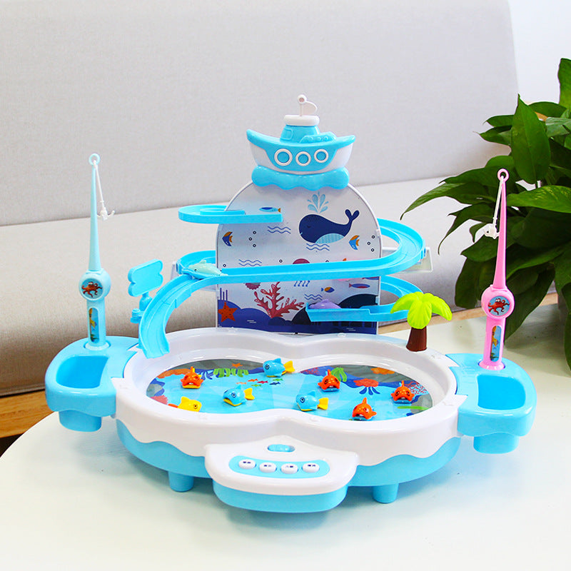 Electric Fishing Puzzle Toy - Musical Water Play Table for Kids Early Education