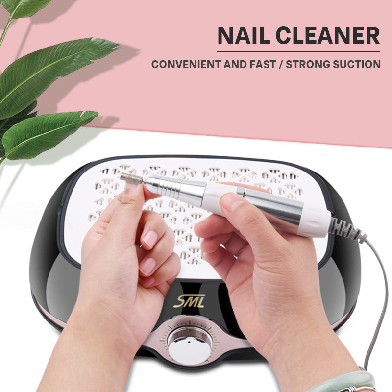 Professional Nail Dust Collector with Screw-On Filter - 40W Manicure Vacuum System