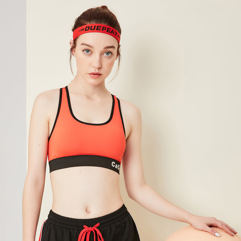 Women's High Impact Sports Bra - Wireless Full Cup Vest Style Fitness Bra