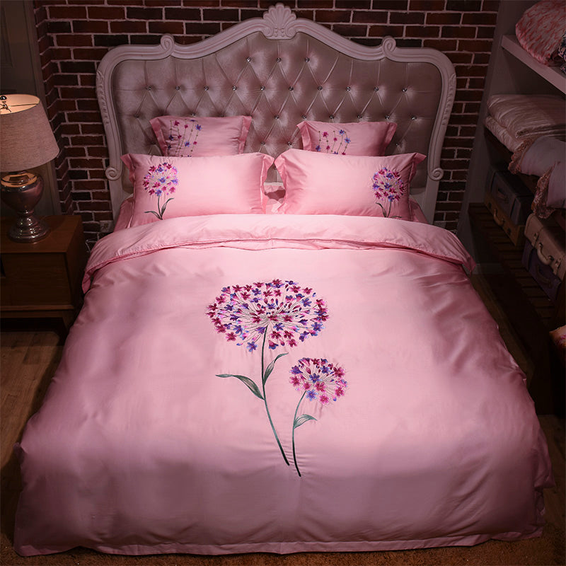 Luxe Washed Silk Tencel Bedding Set - European Pattern