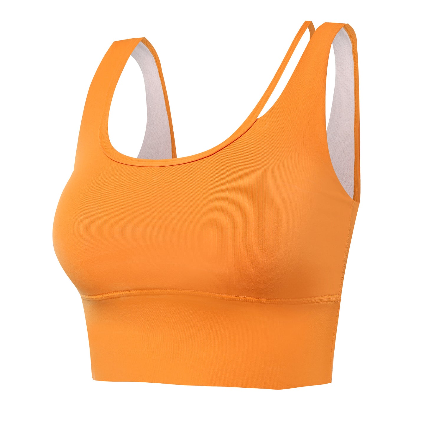 Women's U-Neck Yoga Sports Bra - Gathered Fitness Workout Bra