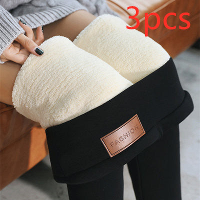 Women's Fleece-Lined Thermal Leggings - 3-Pack Winter Warm Pants