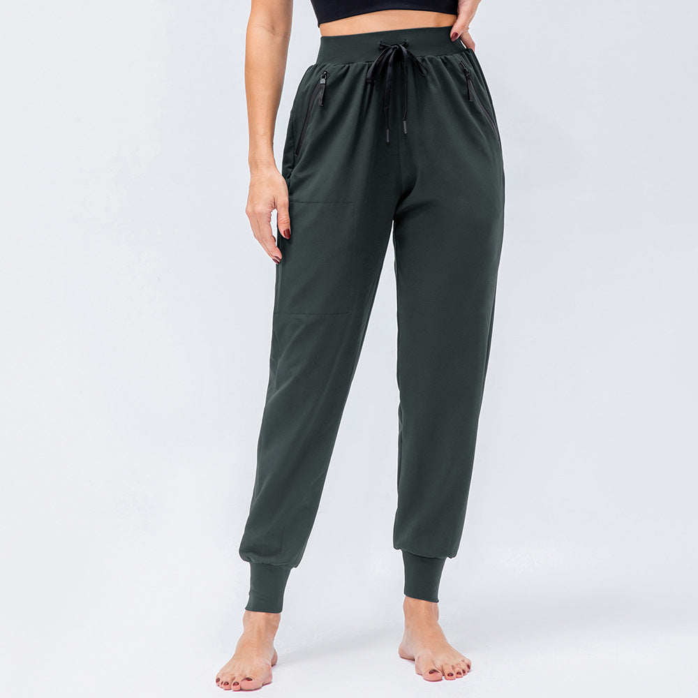Women's Drawstring Hiking Pants - Breathable Polyester Outdoor Trousers