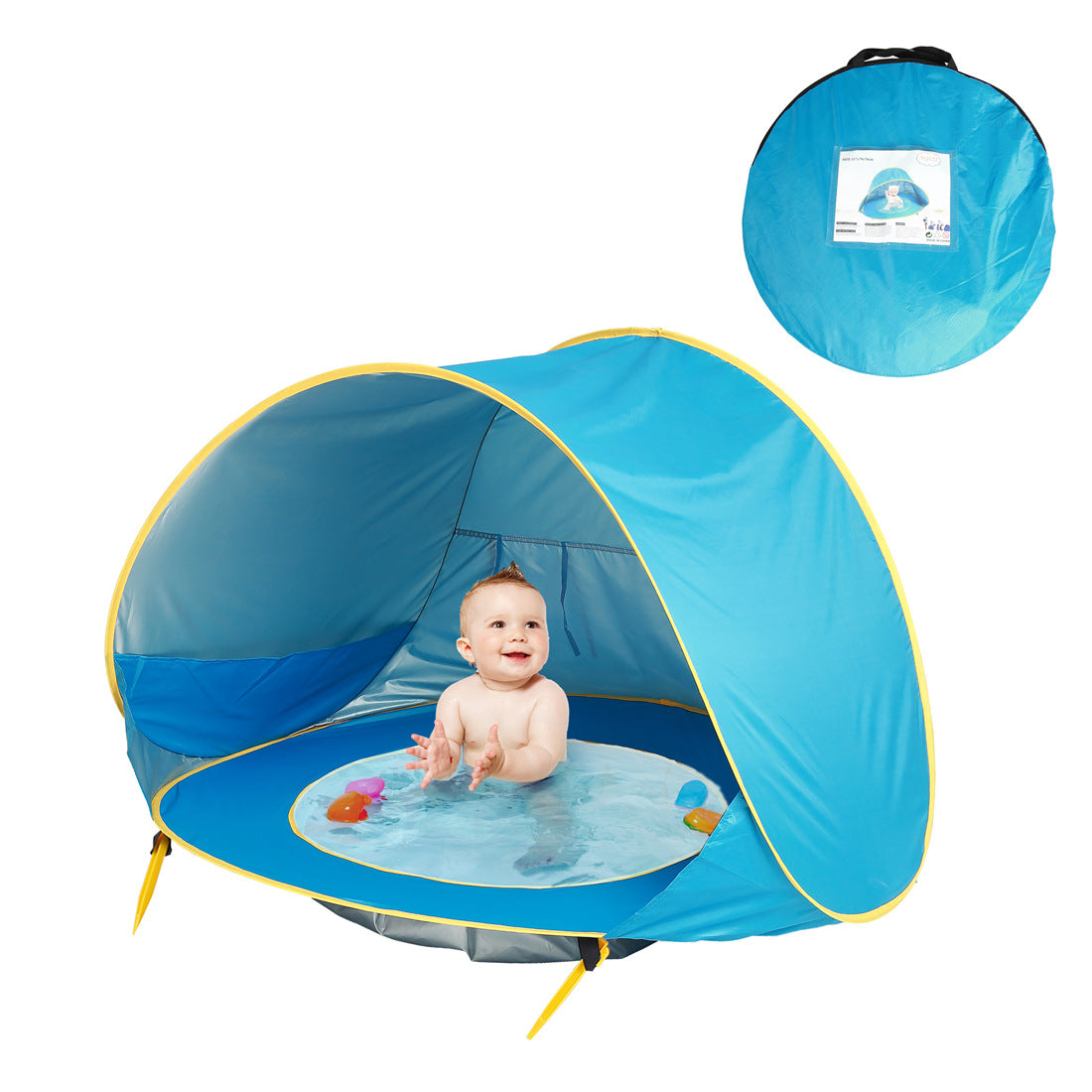 Pop-Up Baby Beach Tent with UV 50+ Protection and Mini Pool