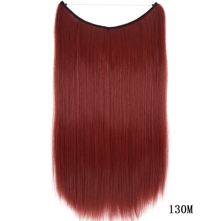 22" Invisible Wire Hair Extensions - No Clips Secret Fish Line Synthetic Hairpiece
