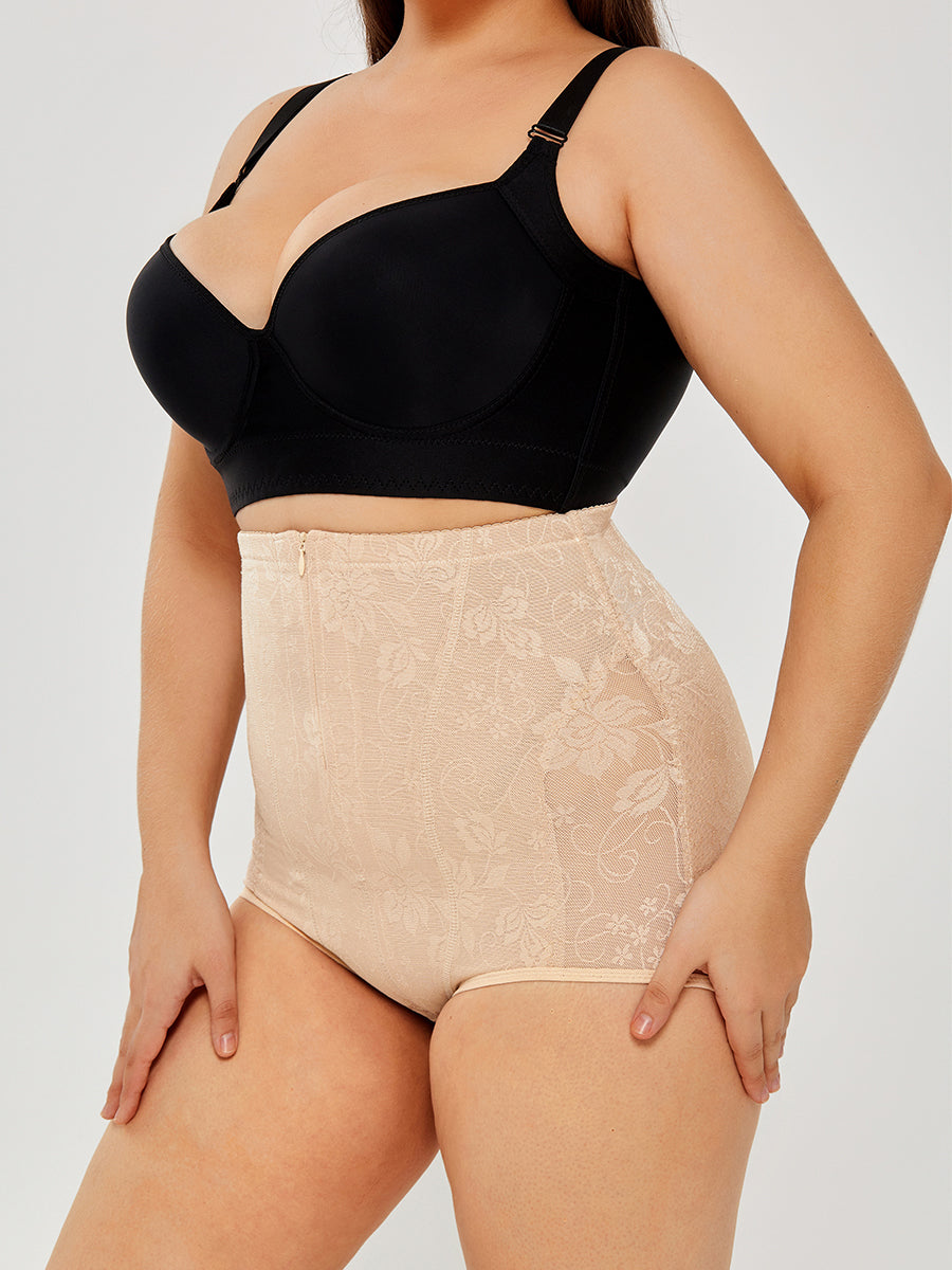 Women's High Waist Tummy Control Shapewear - Lace Body Shaper Underwear