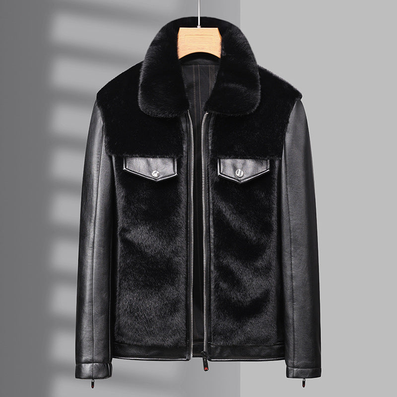 Men's Luxury Faux Fur Winter Jacket - Premium Warm Coat