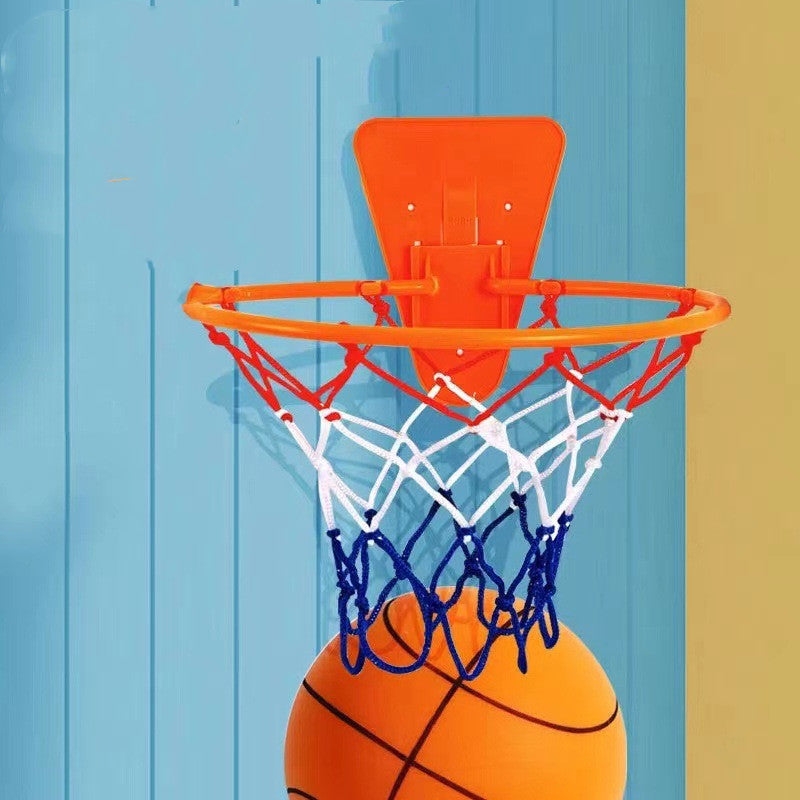 Indoor Silent Foam Basketball Set - Soft High-Density Ball with Hoop for Kids