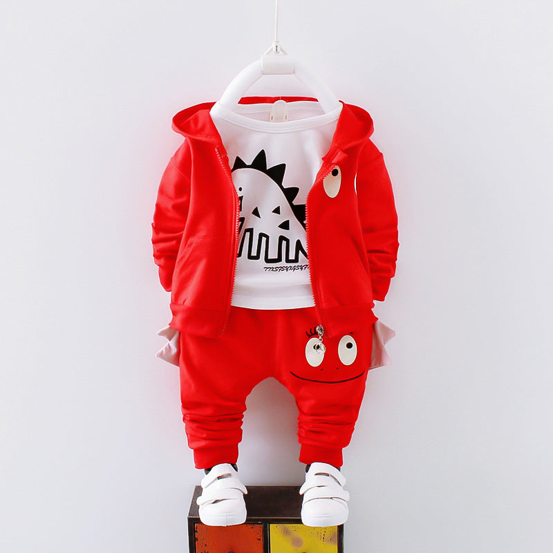 Boys Cotton Hoodie Tracksuit Set - Long Sleeve Pants Outfit