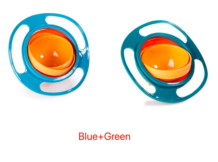 360° Rotating Spill-Proof Baby Bowl - Universal No-Mess Feeding Dish