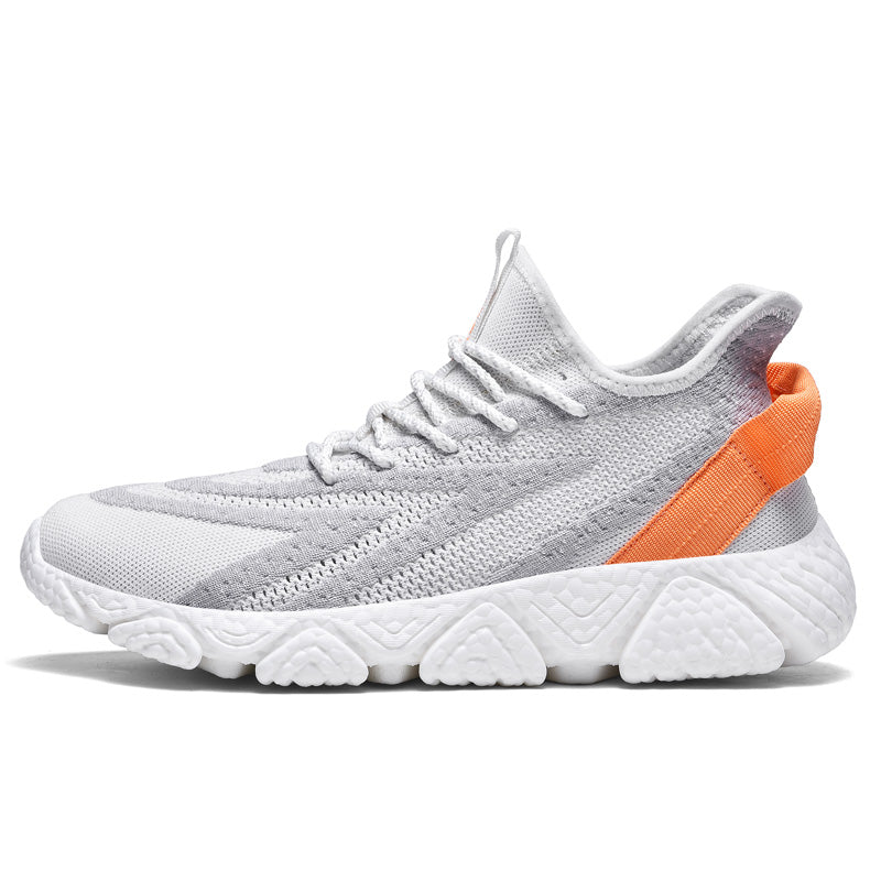 Men's Flying Weave Mesh Sneakers | Breathable & Lightweight | EVA Insole | Sizes 39–44 | Black, White