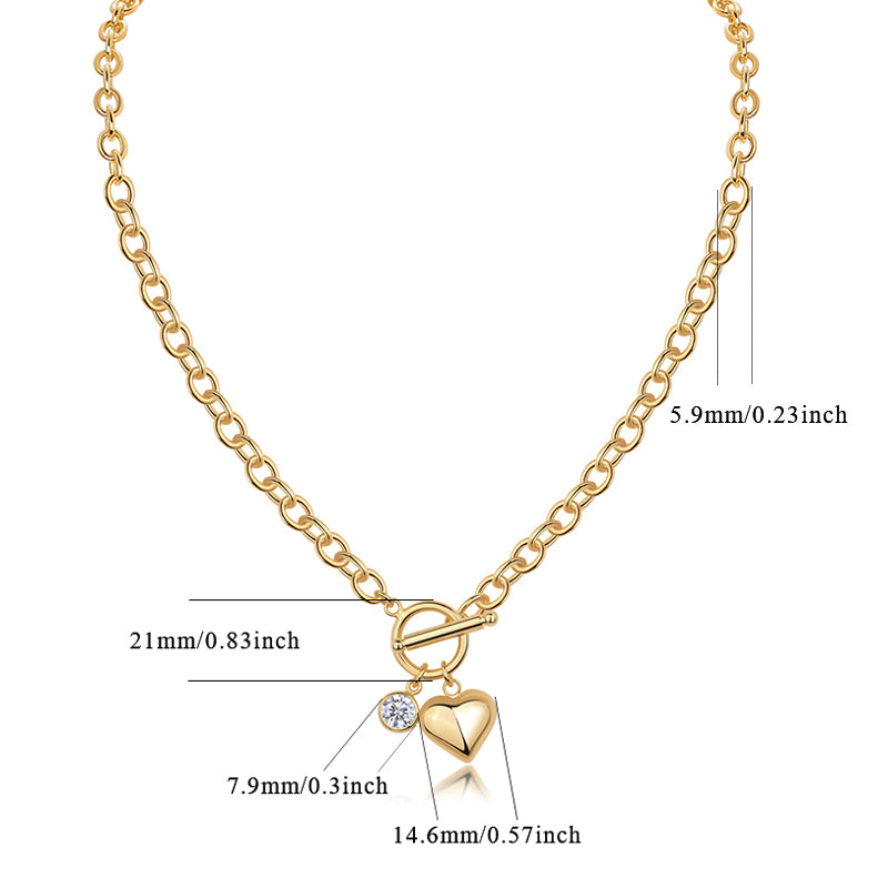 Meteor Wish Necklace Pendant Set with 1 Carat Moissanite - S925 Silver Plated with Gold
