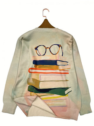 Women's Digital Print Long Sleeve Top - Custom Graphic Printed Shirt