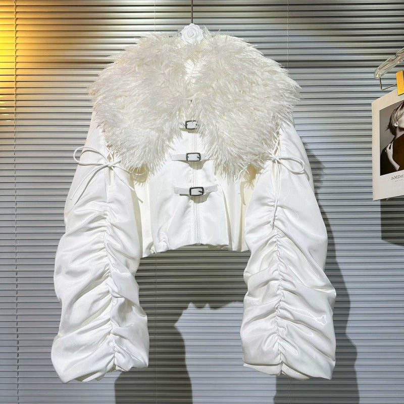 Luxe Fur Collar Quilted Down Jacket - Statement Winter Coat