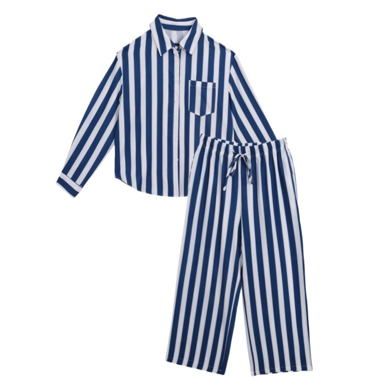 Women's Simple Loose and Comfortable Loungewear Pajamas - Cardigan Style Sleepwear Set