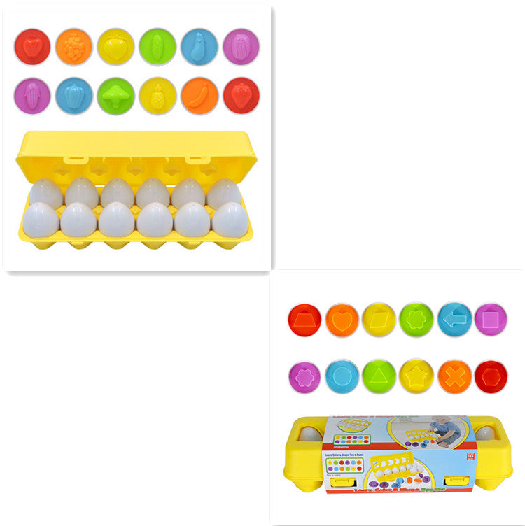 Educational Shape Matching Egg Toy Set for Toddlers - 12 Piece Learning Game