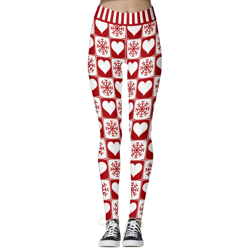 3D Digital Printing Fitness Leggings - Slim-Fit Mesh Athletic Pants
