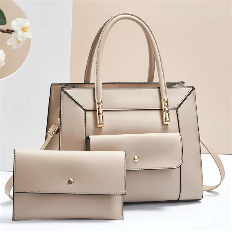 PU Leather Tote Bag with Tassel - Women's Casual Shoulder Bag