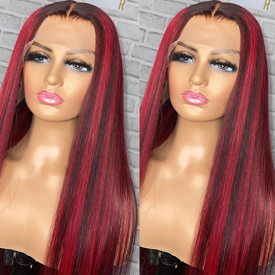 Real Hair Lace Headgear - 13x4 Lace Front Wig with Customizable Bangs