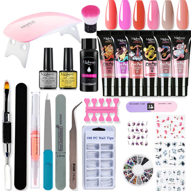 Crystal Nail Extension Tool Set - Professional Resin Glue Application Kit