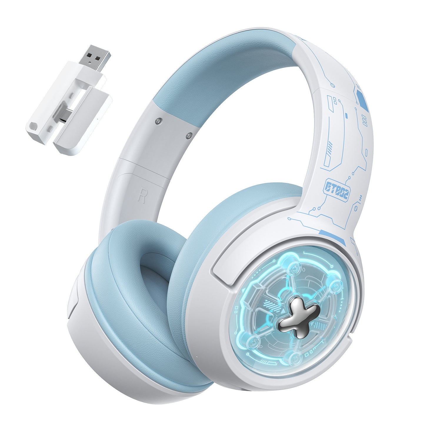 GT802 Wireless Gaming Headset - Over-Ear Bluetooth Headphones with LED