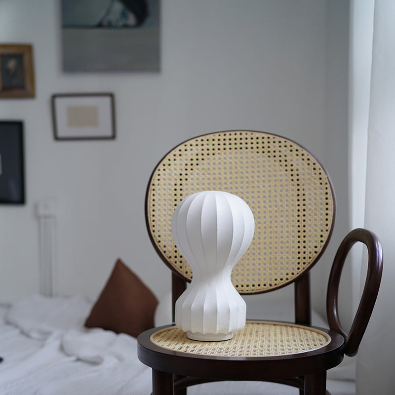 Premium Silk Table Lamp - Decorative Bedroom Bedside Atmosphere Light