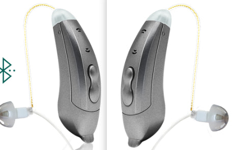 Wireless Bluetooth RIC Hearing Aid with Noise Canceling Technology