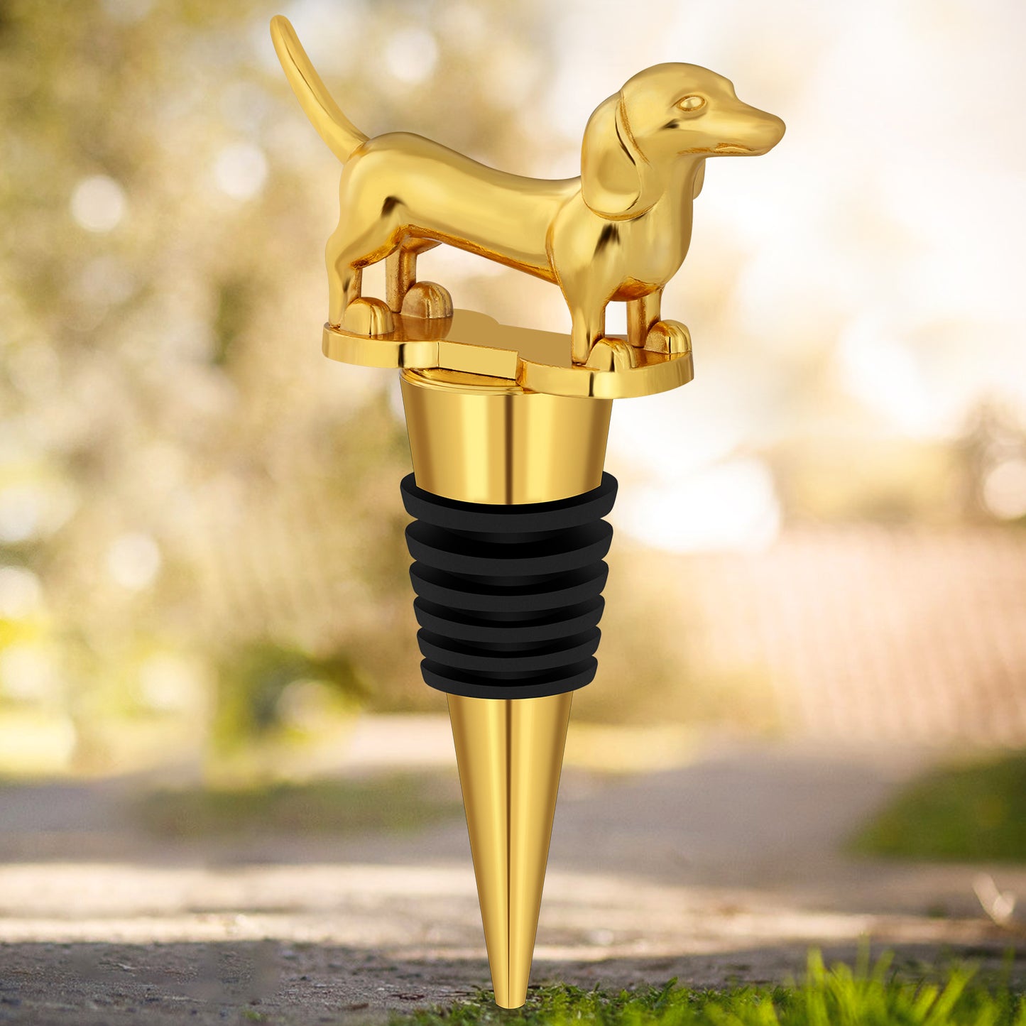Dachshund Wine Stopper - Zinc Alloy Wine and Champagne Bottle Stopper