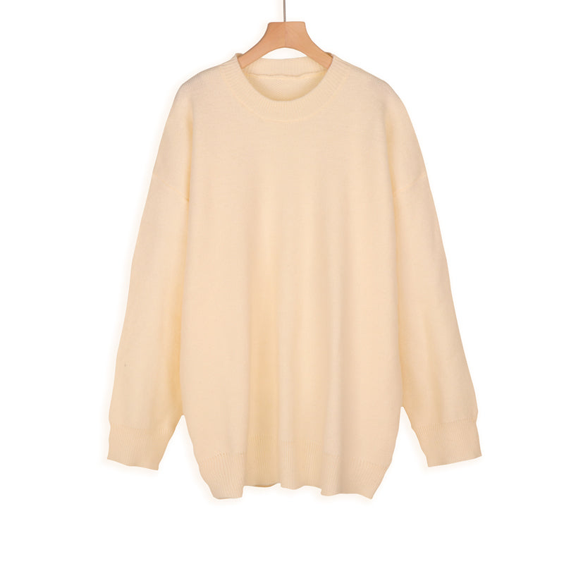 Women's Cozy Knit Pullover Sweater - Soft Ribbed Long Sleeve Top