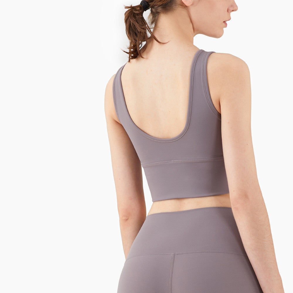 U-Shaped Sports Bra - Moisture-Wicking Yoga and Fitness Support