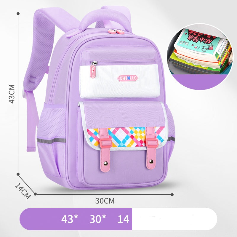Waterproof Student Backpack - Large Capacity School Bag for Grades 1-6