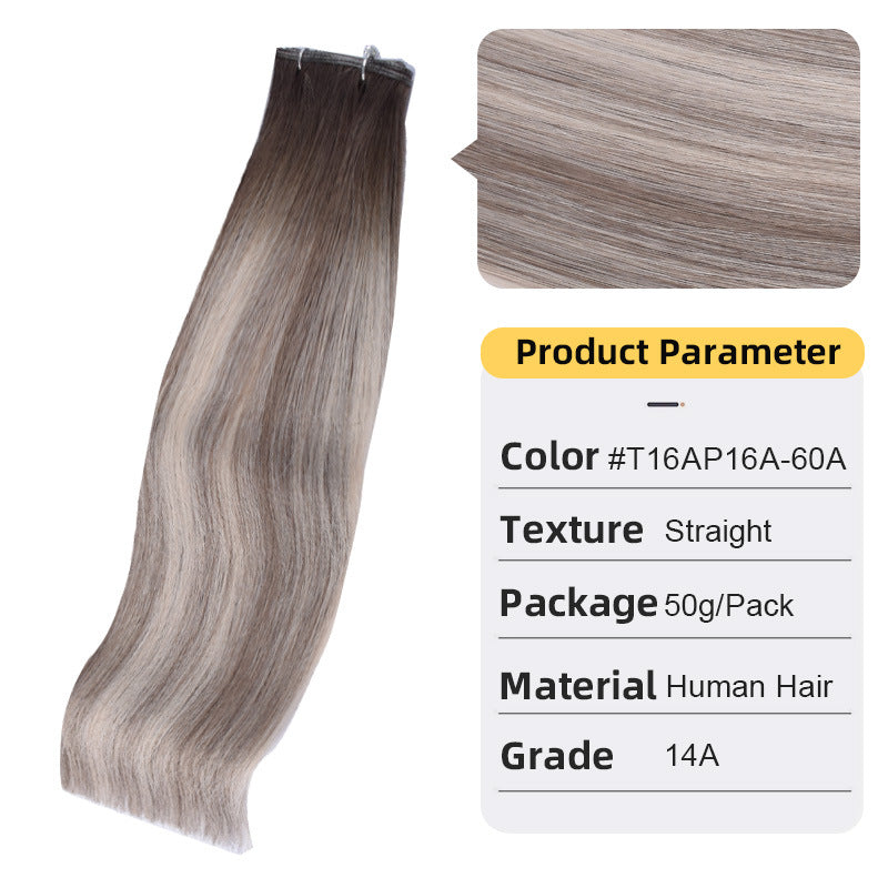 Hand-Knitted Hair Weft Extensions - Real Human Hair Braid