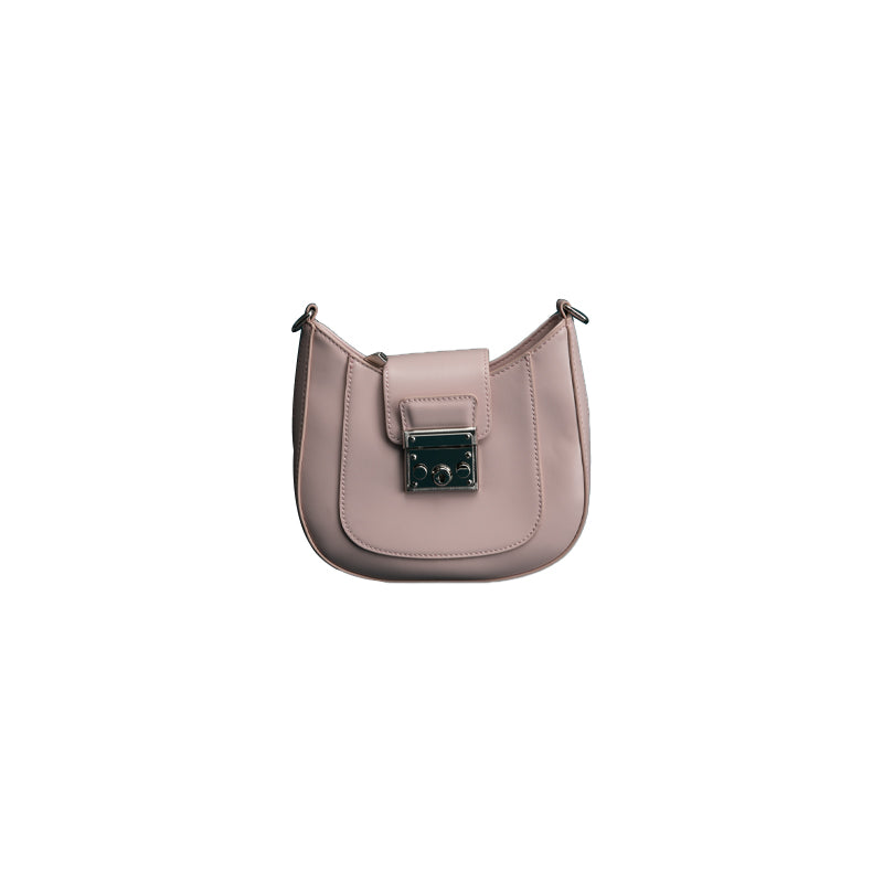 Fashion Cowhide Leather Shoulder Underarm Bag - Compact Design with Zipper Closure