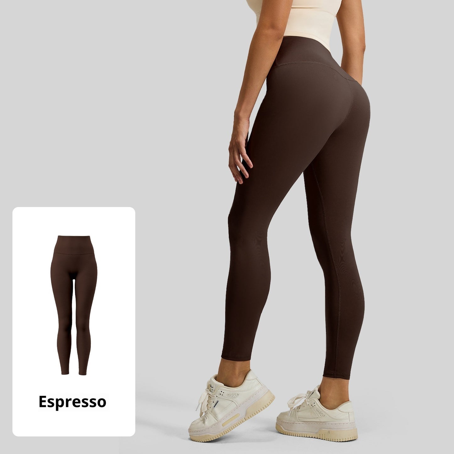 Peach Hip High-Waist Stretch Yoga Pants - Nude Feel Fitness Leggings