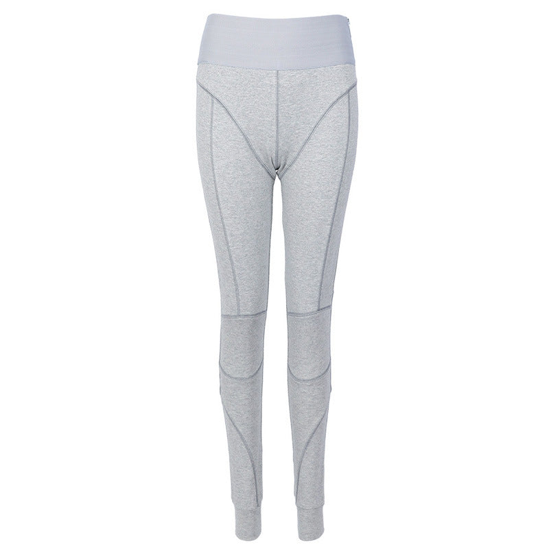 Women's High-Waist Hip-Lifting Casual Pants - Cotton Knit Trousers