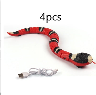 Interactive Electronic Snake Cat Toy - USB Rechargeable with Smart Sensing & Catnip