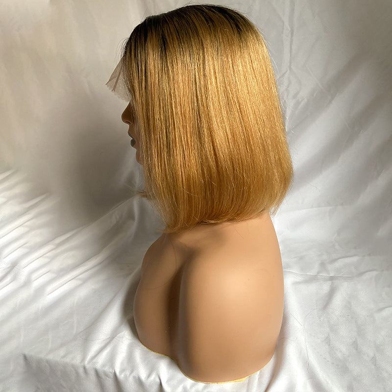 Color Bob Wig - Real Human Hair with Hand-Woven Construction