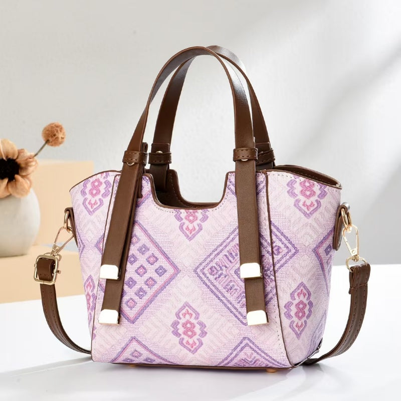 Luxury Monogram Boston Pillow Bag - Jacquard Embroidery Crossbody Handbag