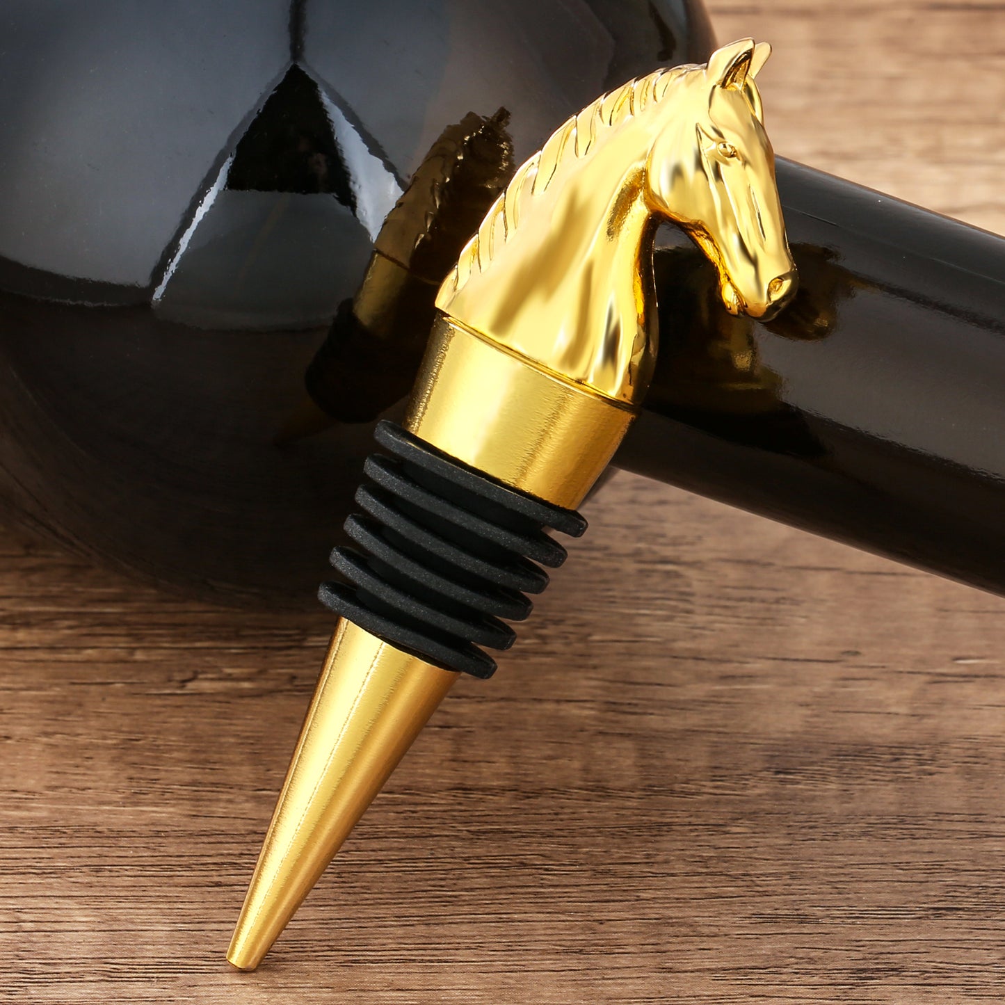 Horse Head Wine Bottle Stopper - Zinc Alloy Decorative Stopper