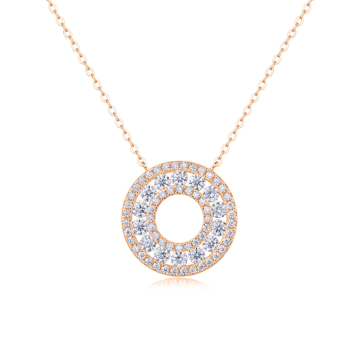 Moissanite Pendant Necklace - S925 Silver Platinum Plated Light Luxury Jewelry