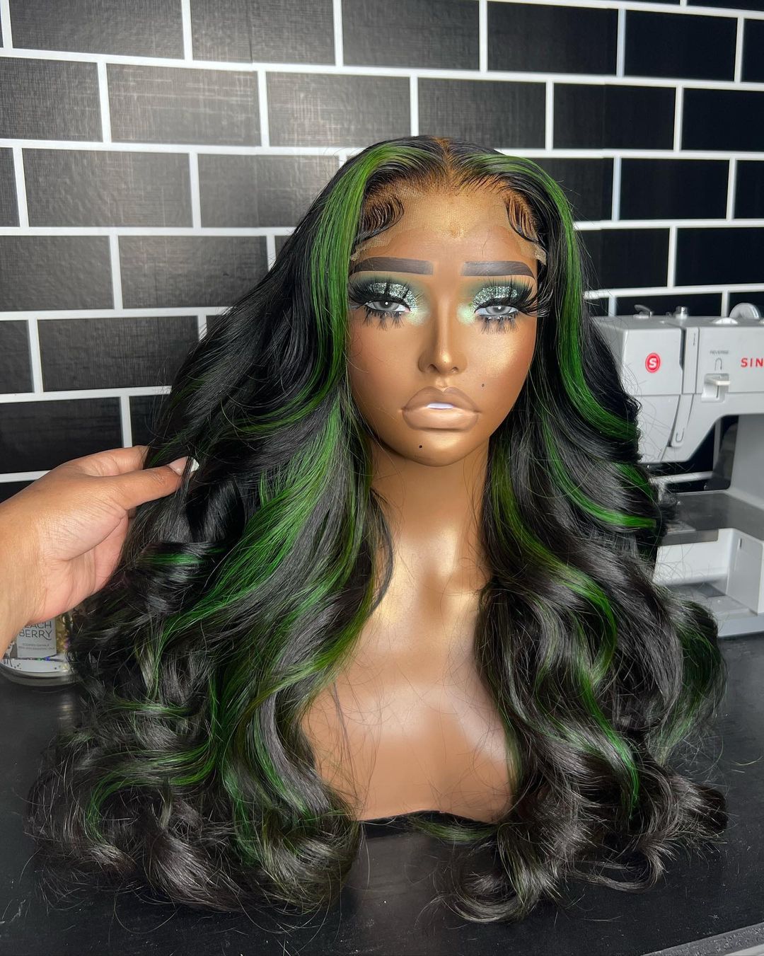 Highlight Ombre Wavy Lace Front Wig - Glueless Human Hair