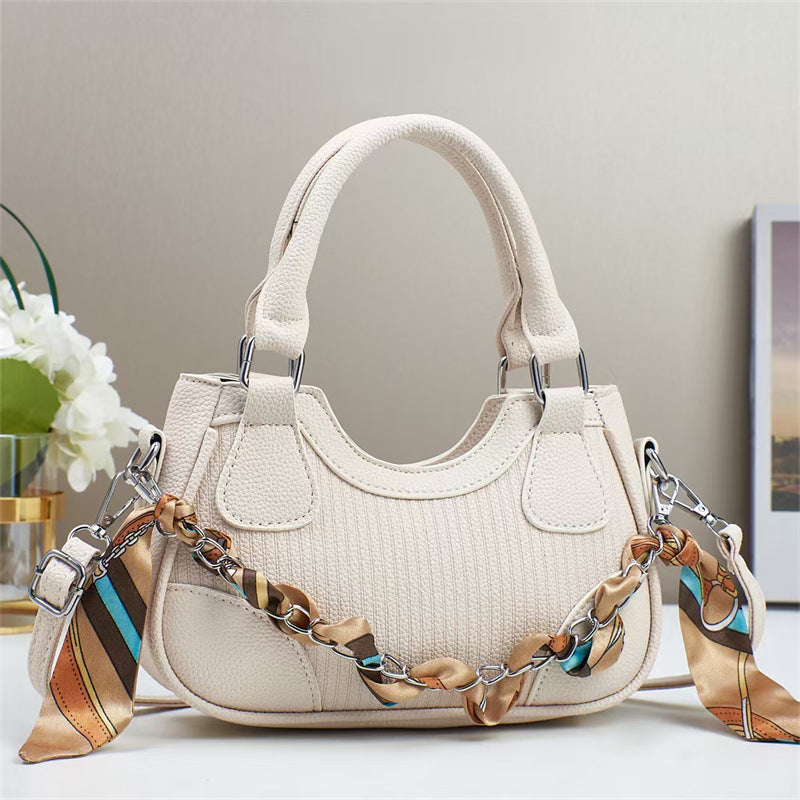 Braided Chain Crossbody Handbag - Luxury Handmade Women's Shoulder Bag