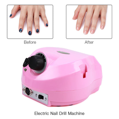 Professional Electric Nail Drill Machine - 35000 RPM Manicure System with Foot Switch