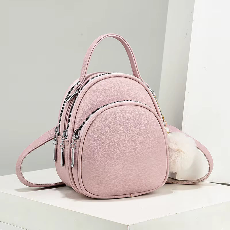 Mini Crossbody Handbag - Waterproof Faux Leather Shoulder Bag for Women