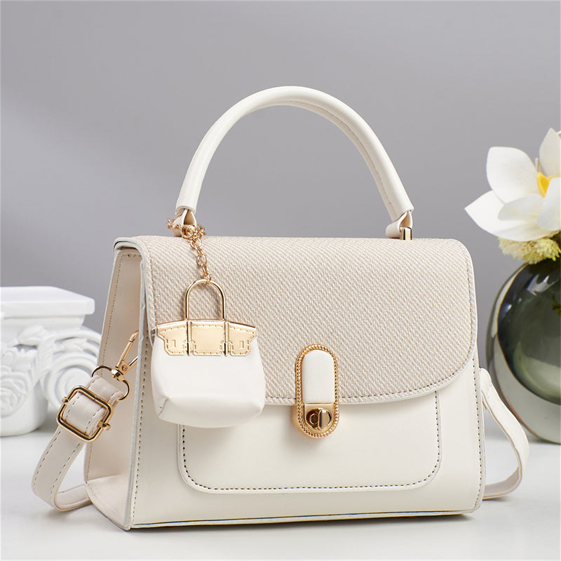 Hollow Out Bucket Shoulder Bag - Portable PU Leather Handbag