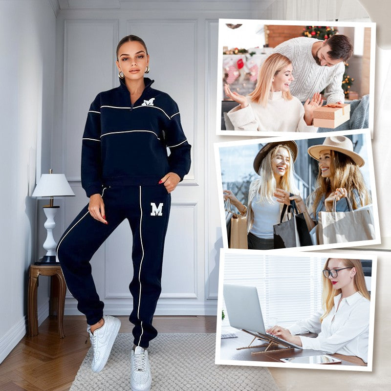 Women's 2 Piece Lounge Set - Pullover Sweatshirt & Sweatpants