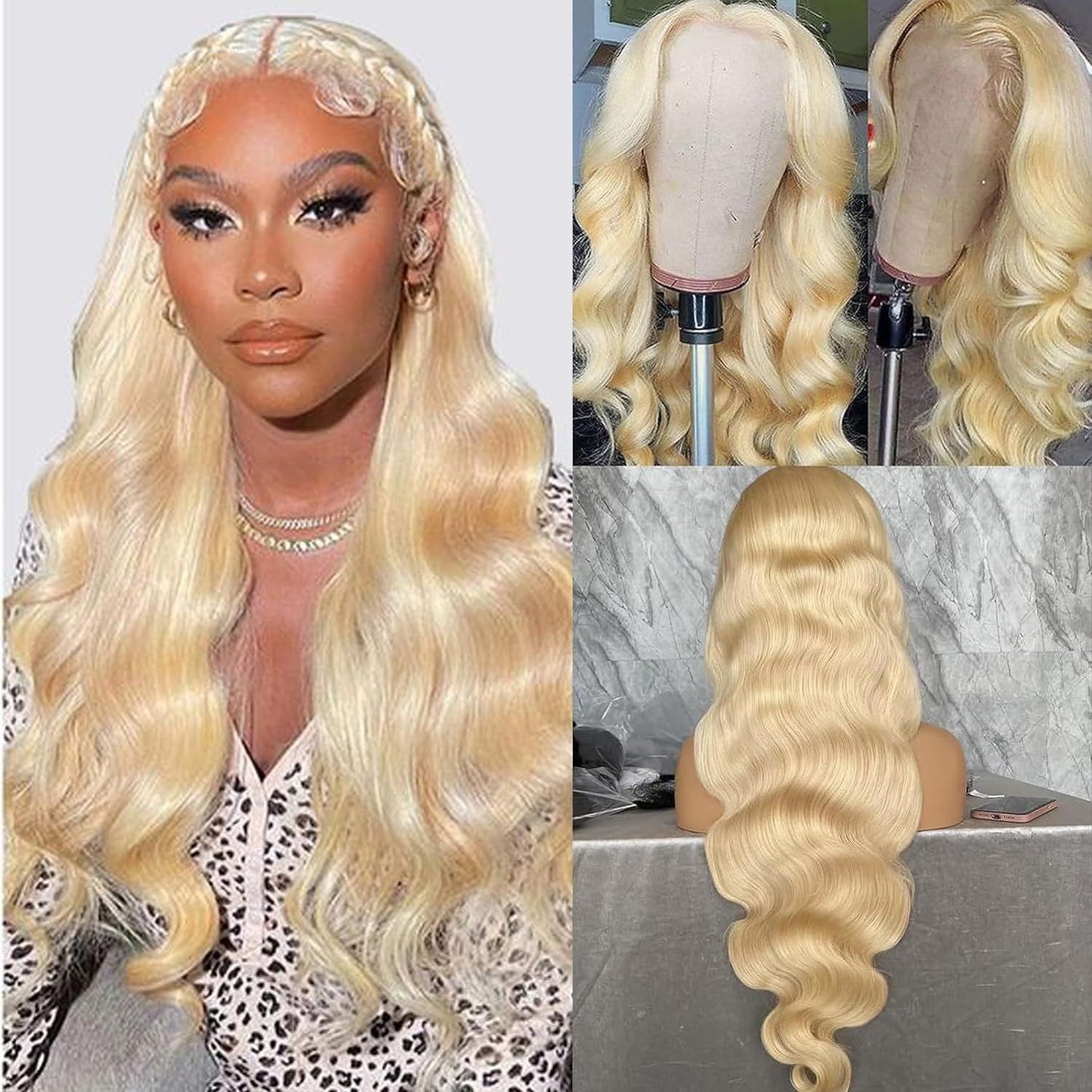 13x4 Lace Front Wig - 613 Blonde Straight Human Hair